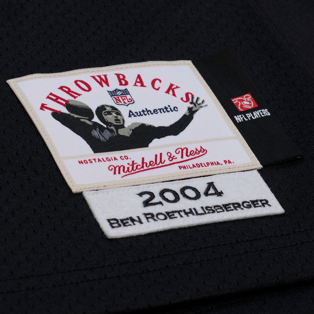 Pittsburgh Steelers Ben Roethlisberger Mitchell & Ness Black 2004 Authentic Throwback Jersey product image 4, provided for