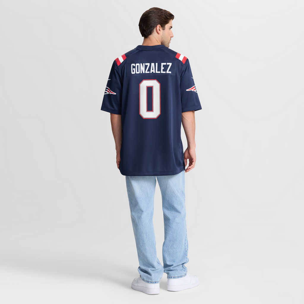 New England Patriots Christian Gonzalez Nike White Game Jersey product image 34, provided for visual reference and product