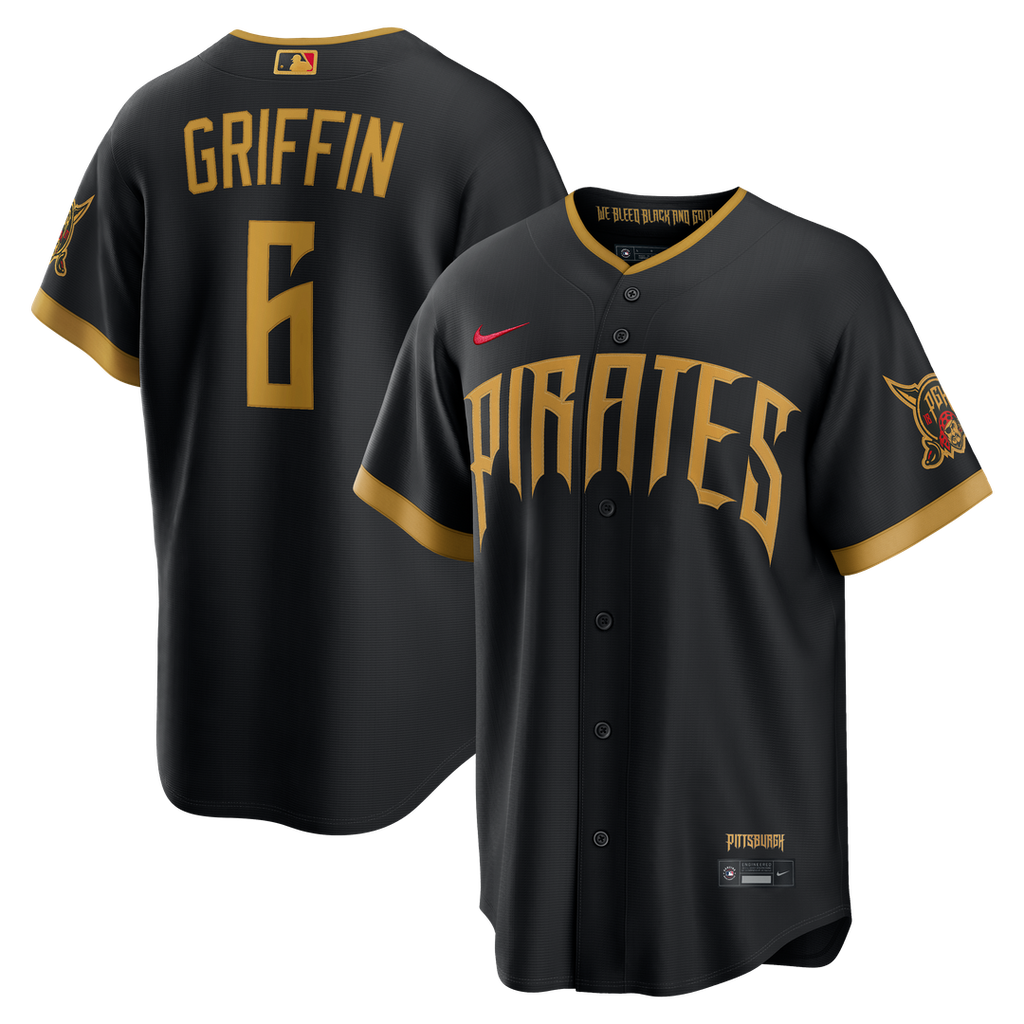 Pittsburgh Pirates Konnor Griffin Nike Black 2026 City Connect Stadium Jersey product image 1, provided for visual reference