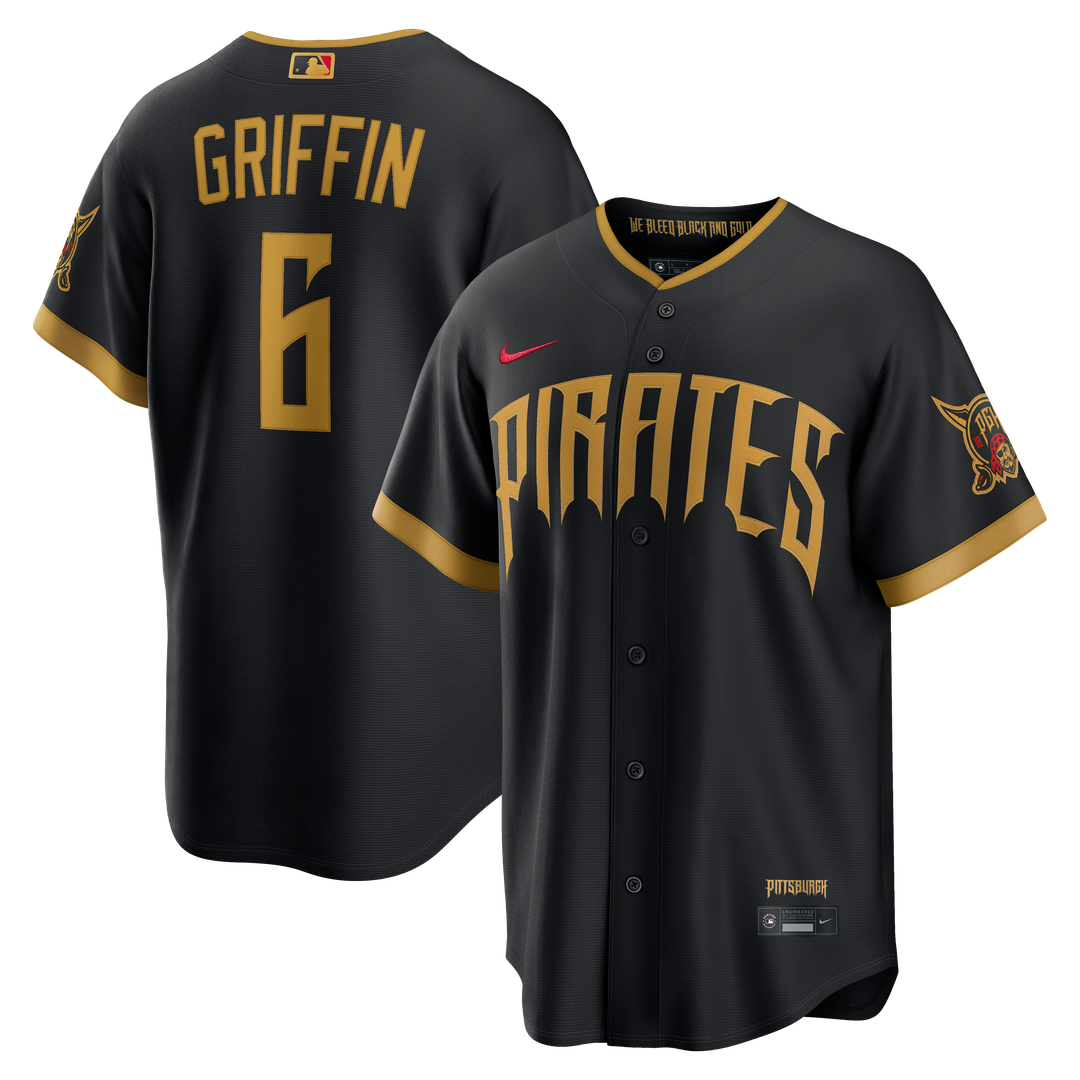 Pittsburgh Pirates Konnor Griffin Nike Black 2026 City Connect Stadium Jersey product image 1, provided for visual reference
