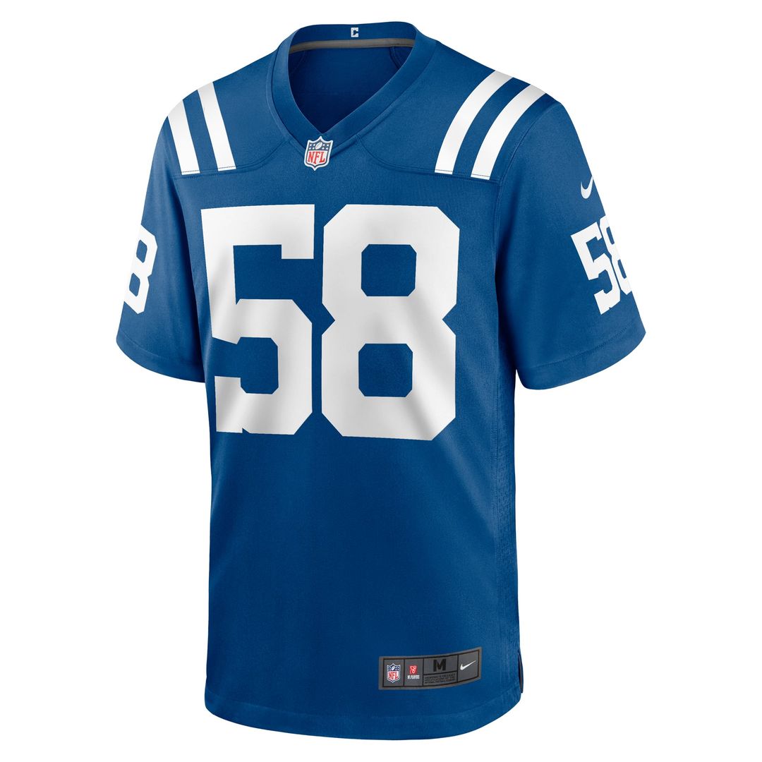 Indianapolis Colts Austin Ajiake Nike Royal Game Jersey product image 2, provided for visual reference and product detail