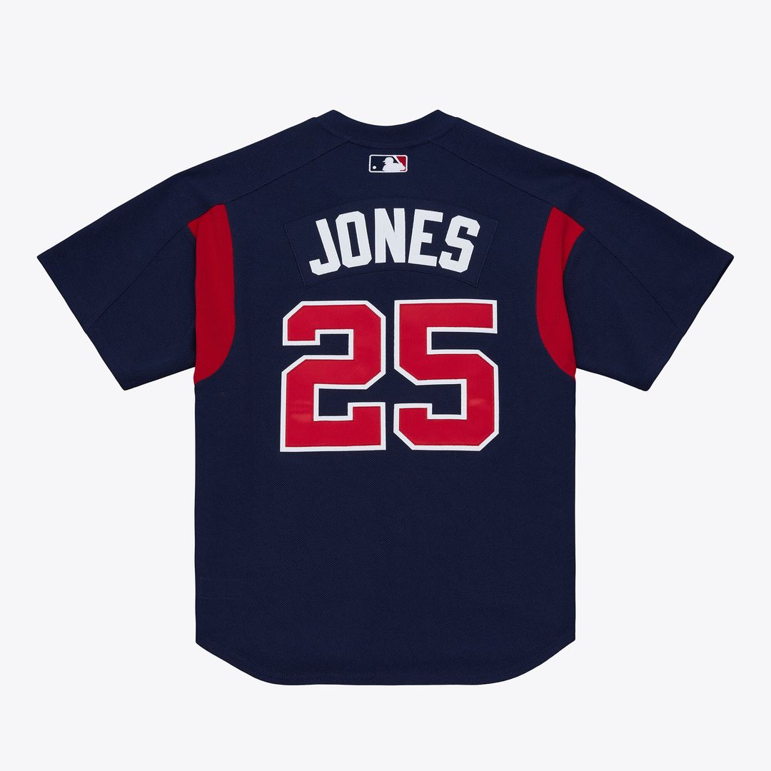 Atlanta Braves Andruw Jones Mitchell & Ness Navy Authentic Batting Practice Jersey product image 2, provided for visual