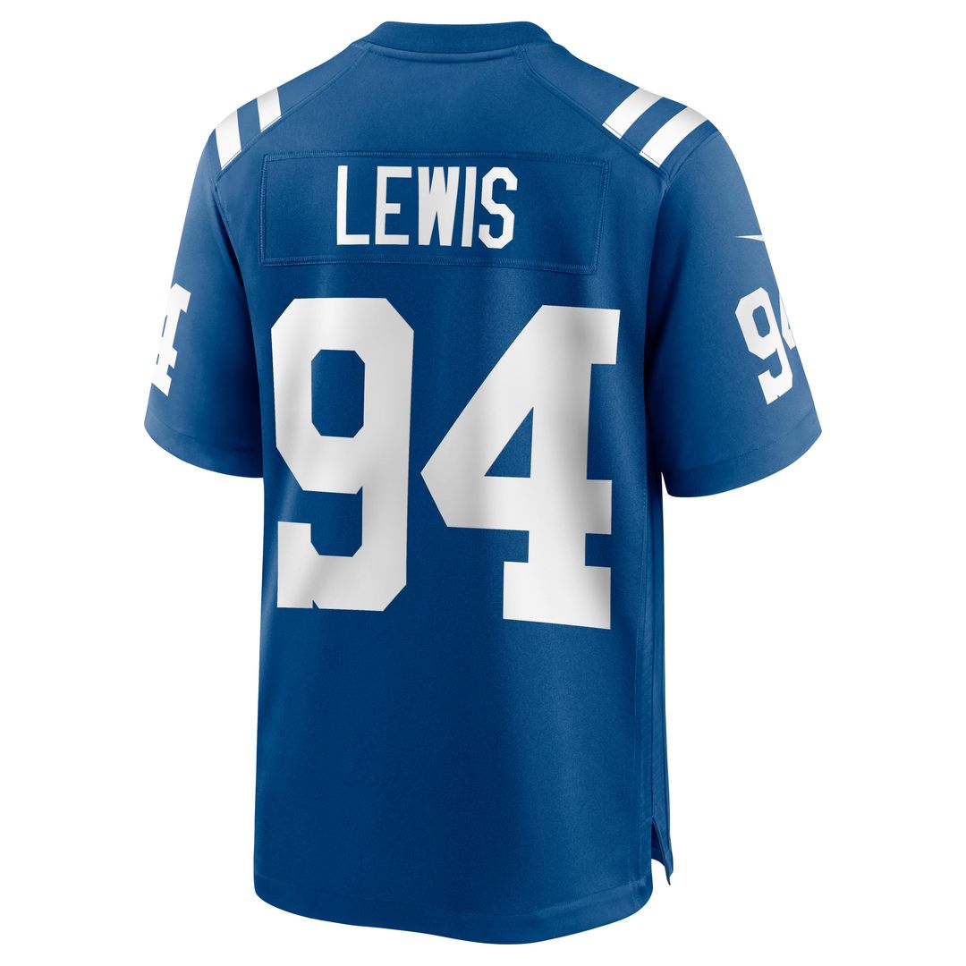 Indianapolis Colts Tyquan Lewis Nike Royal Game Jersey product image 3, provided for visual reference and product detail