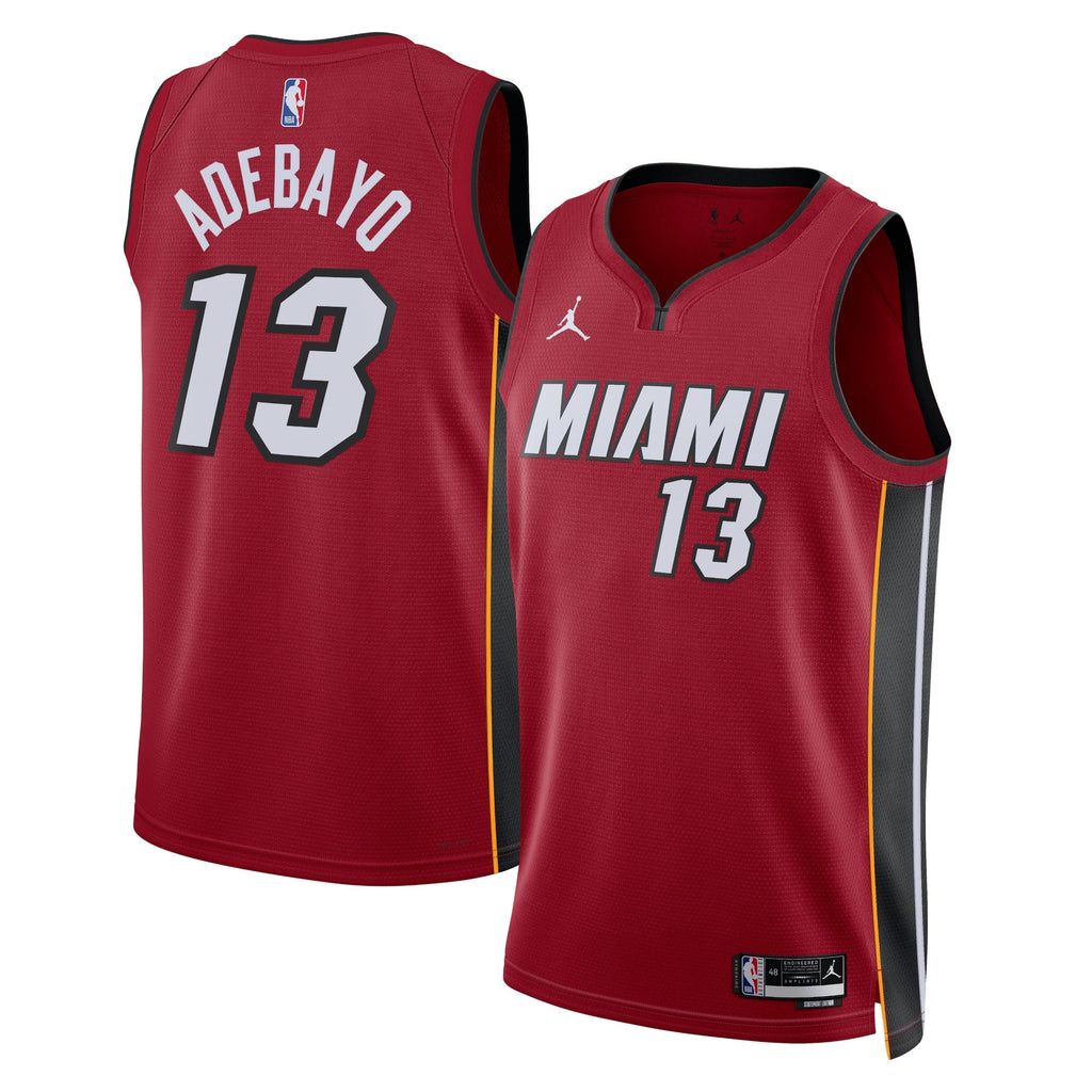 Miami Heat Jordan Statement Edition Swingman Jersey - Red - Bam Adebayo - Unisex product image 1, provided for visual