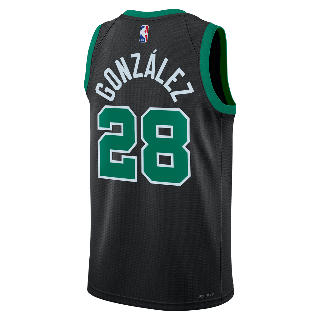 Boston Celtics Jordan Brand Statement Edition Swingman Jersey - Black - Hugo González - Unisex product image 4, provided for