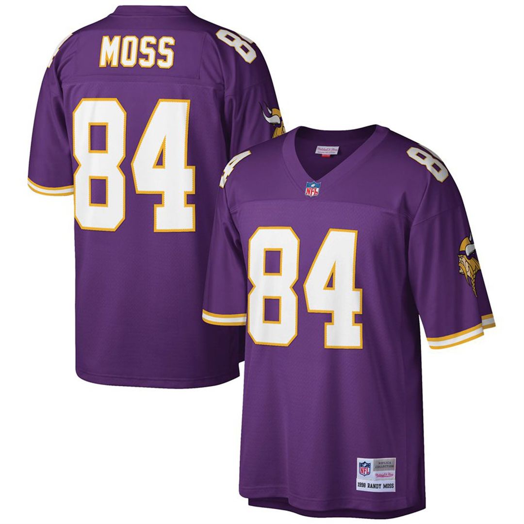 Minnesota Vikings Randy Moss Mitchell & Ness White Big & Tall 1998 Legacy Retired Player Jersey product image 7, provided