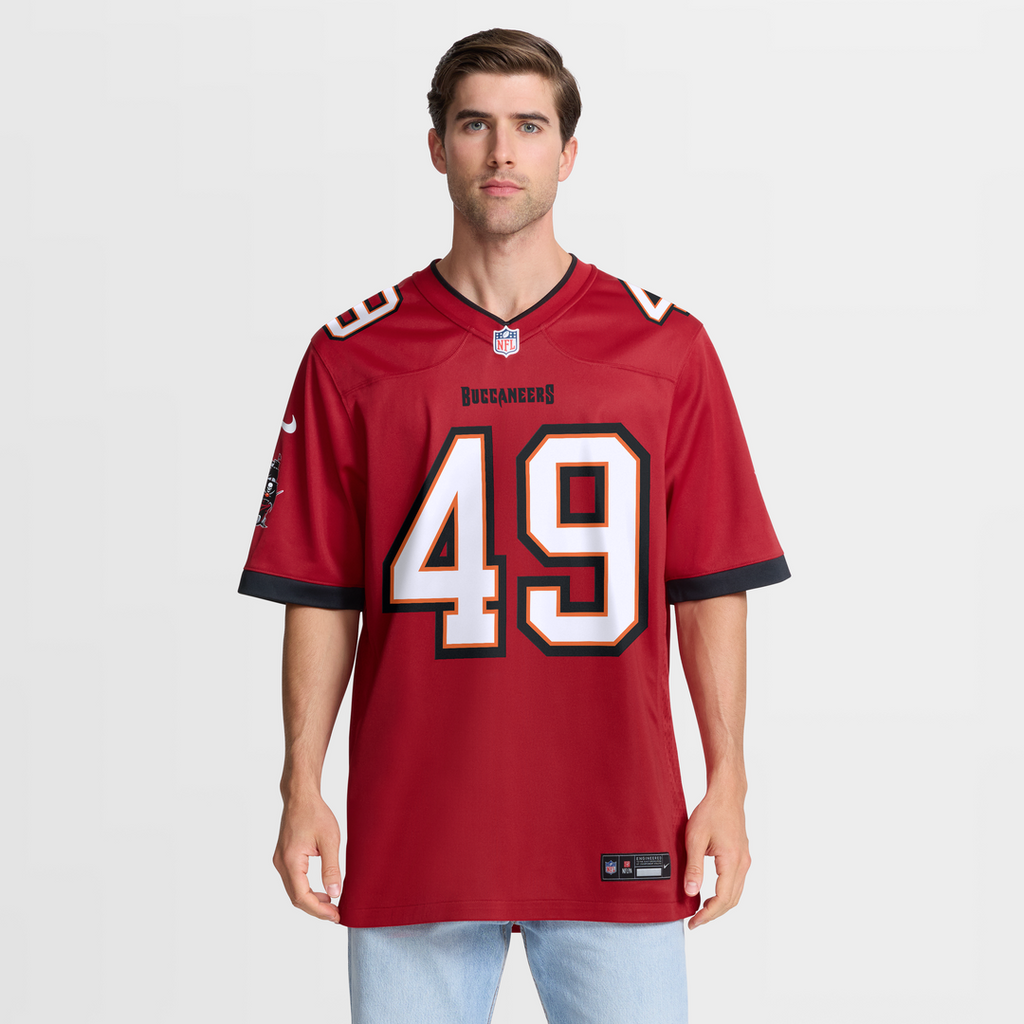 Tampa Bay Buccaneers Owen Wright Nike Red Team Game Jersey product image 4, provided for visual reference and product detail