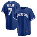 Kansas City Royals Bobby Witt Jr. Nike Royal Alternate Replica Jersey product image 1, provided for visual reference and