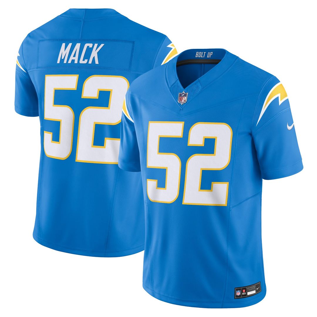 Los Angeles Chargers Khalil Mack Nike Powder Blue Vapor F.U.S.E. Limited Jersey product image 1, provided for visual