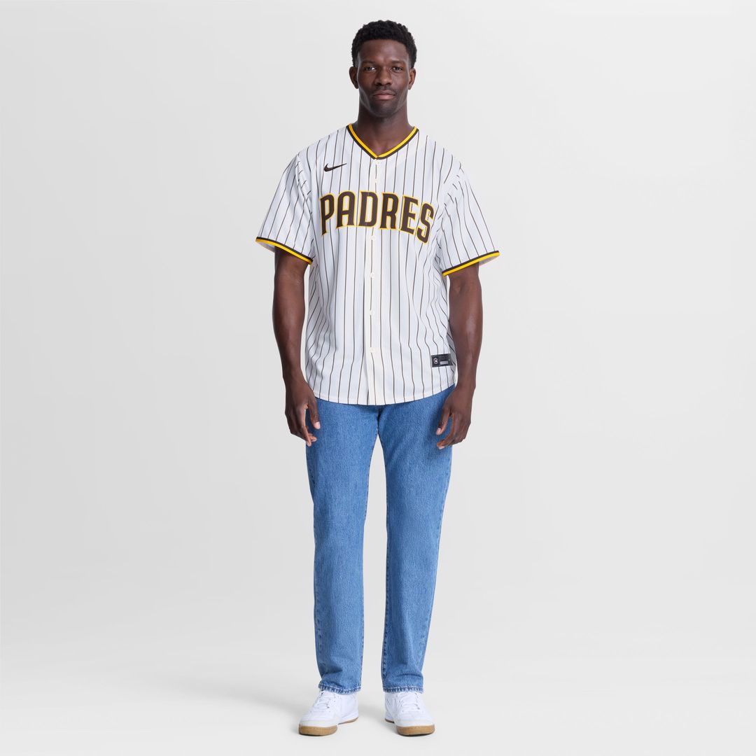 San Diego Padres Jackson Merrill Nike White Home Replica Player Jersey product image 2, provided for visual reference and