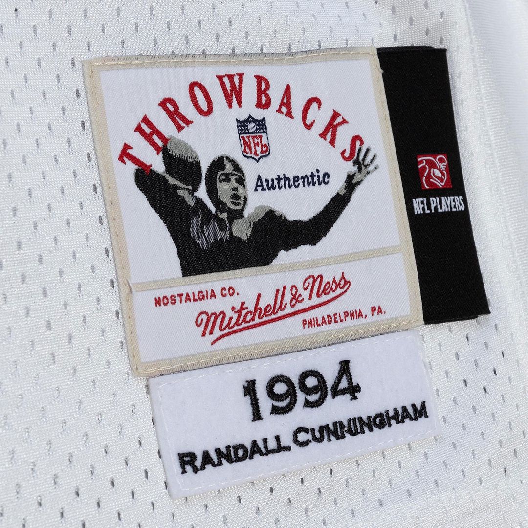 Philadelphia Eagles 1994 Randall Cunningham Mitchell & Ness White Authentic Throwback Retired Player Jersey product image