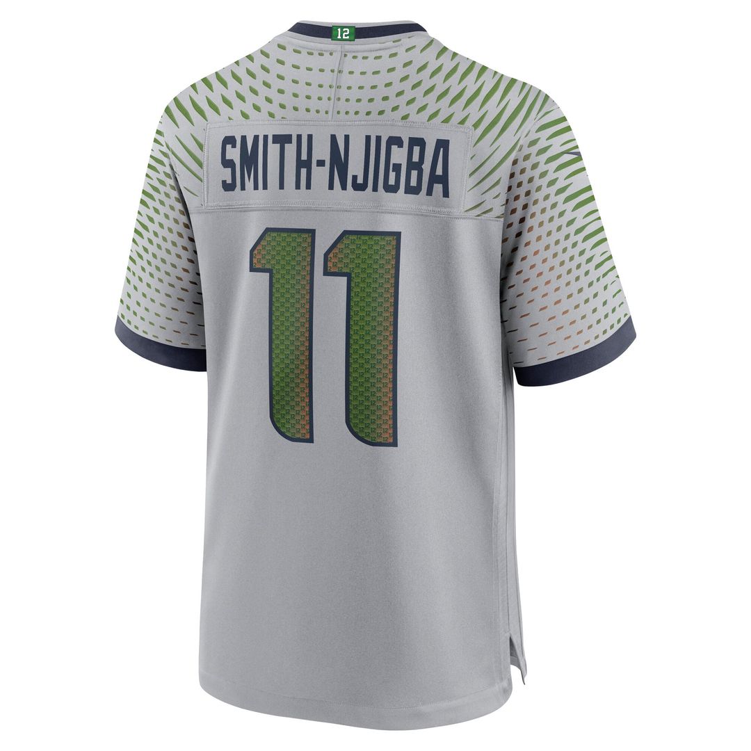 Seattle Seahawks Jaxon Smith-Njigba Nike Gray Rivalries Collection Game Jersey product image 3, provided for visual