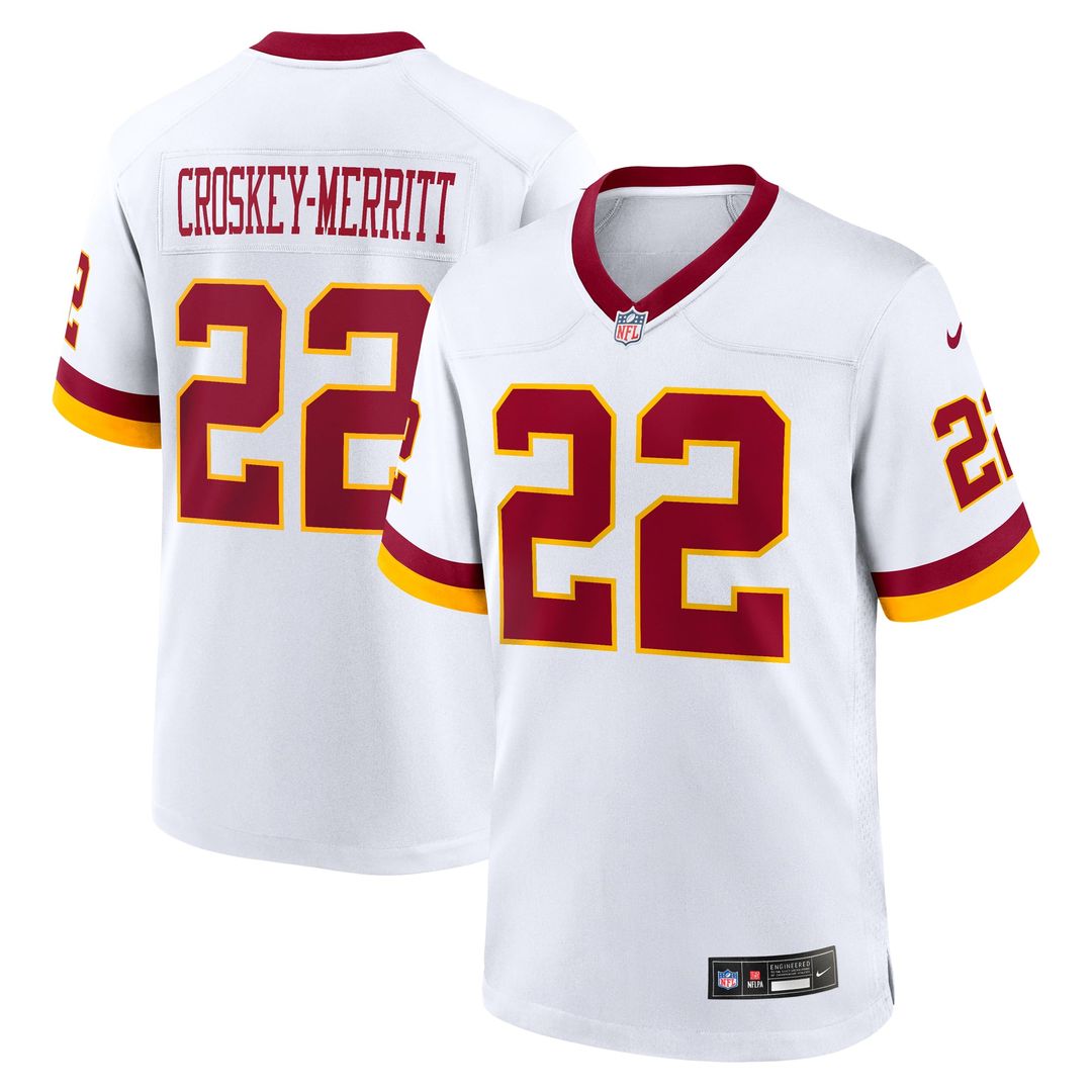 Washington Commanders Jacory Croskey-Merritt Nike White Game Super Bowl Era Jersey product image 1, provided for visual