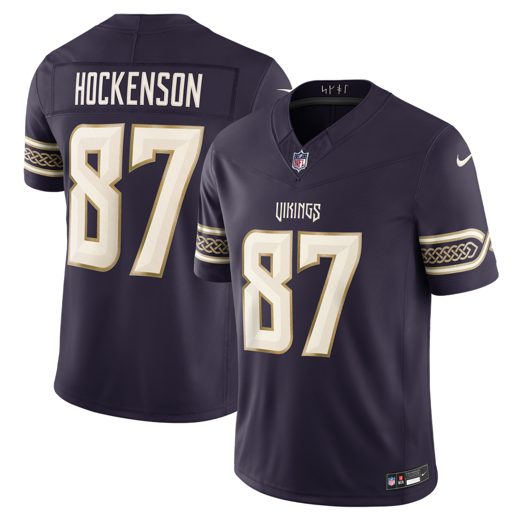 Minnesota Vikings T.J. Hockenson Nike Purple 2026 Rivalries Collection Stitched Limited Jersey product image 1, provided for