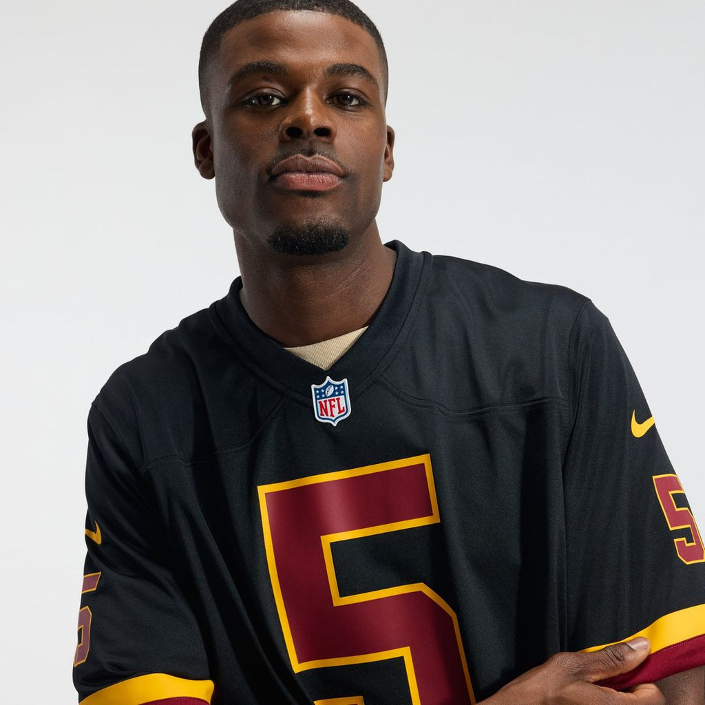 Hail Raiser Washington Commanders Jayden Daniels Nike Black Alternate Game Jersey product image 23, provided for visual
