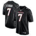 Houston Texans C.J. Stroud Nike Carbon Black Fashion Jersey product image 1, provided for visual reference and product
