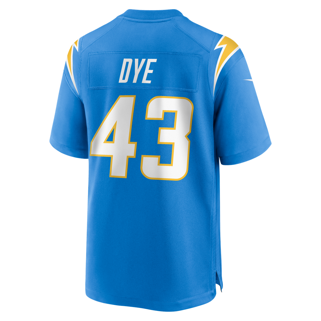 Los Angeles Chargers Troy Dye Nike Powder Blue Game Jersey product image 3, provided for visual reference and product detail