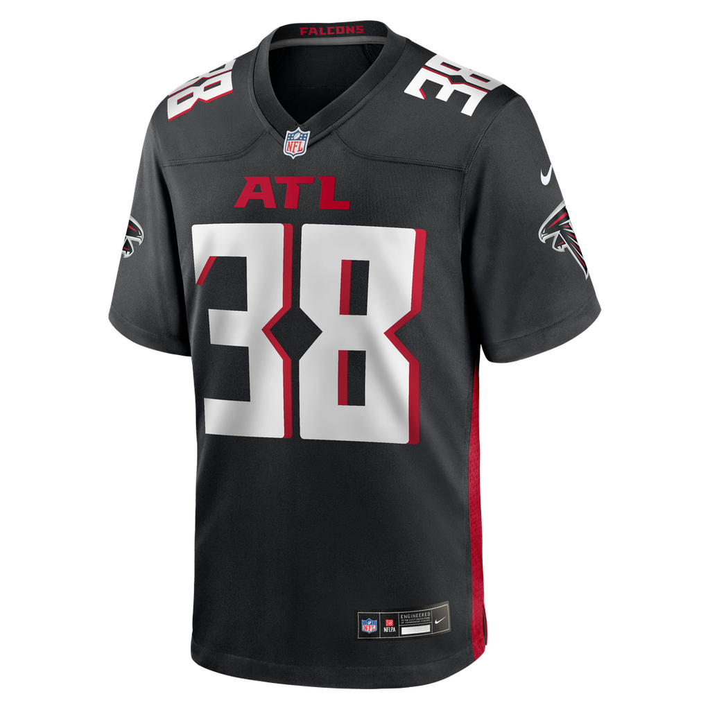 Atlanta Falcons Nathan Carter Nike Black Team Game Jersey product image 2, provided for visual reference and product detail