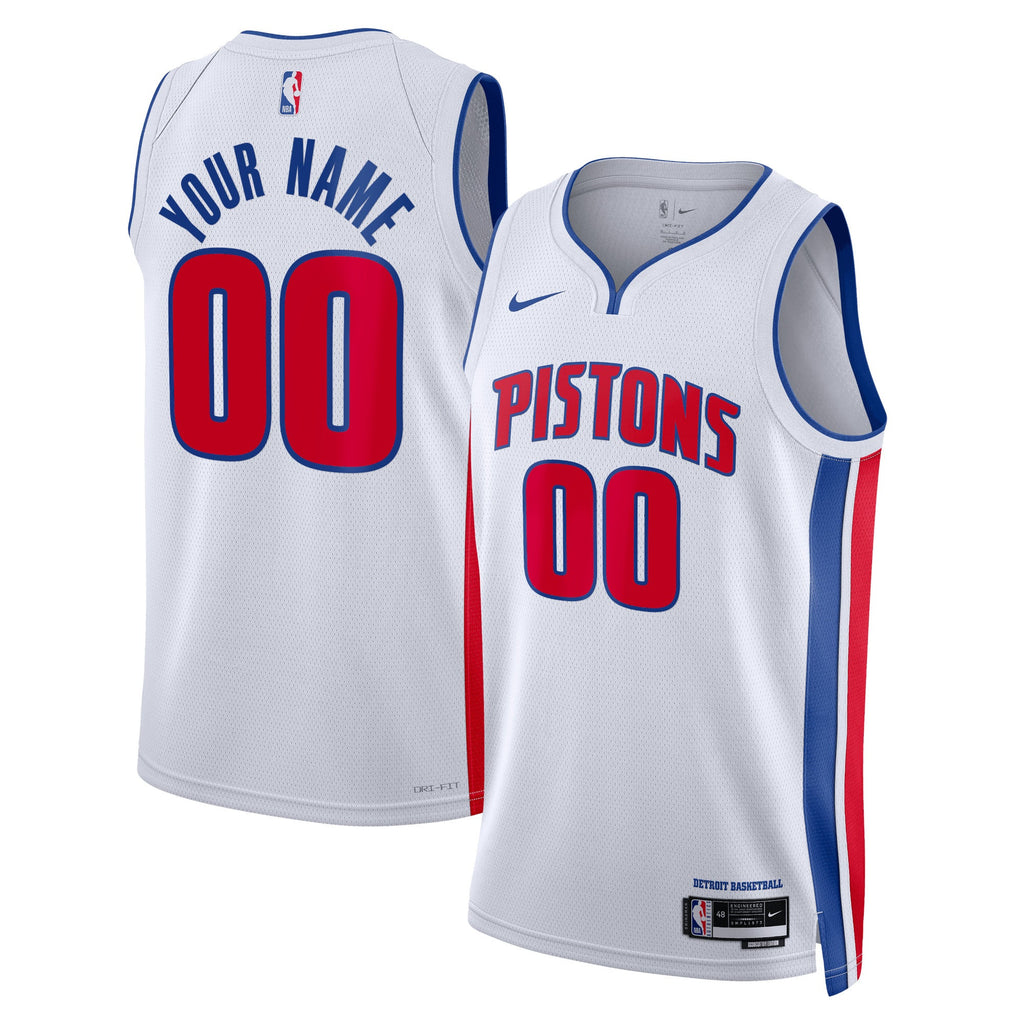 Detroit Pistons Nike Association Swingman Jersey - Custom - Unisex product image 1, provided for visual reference and