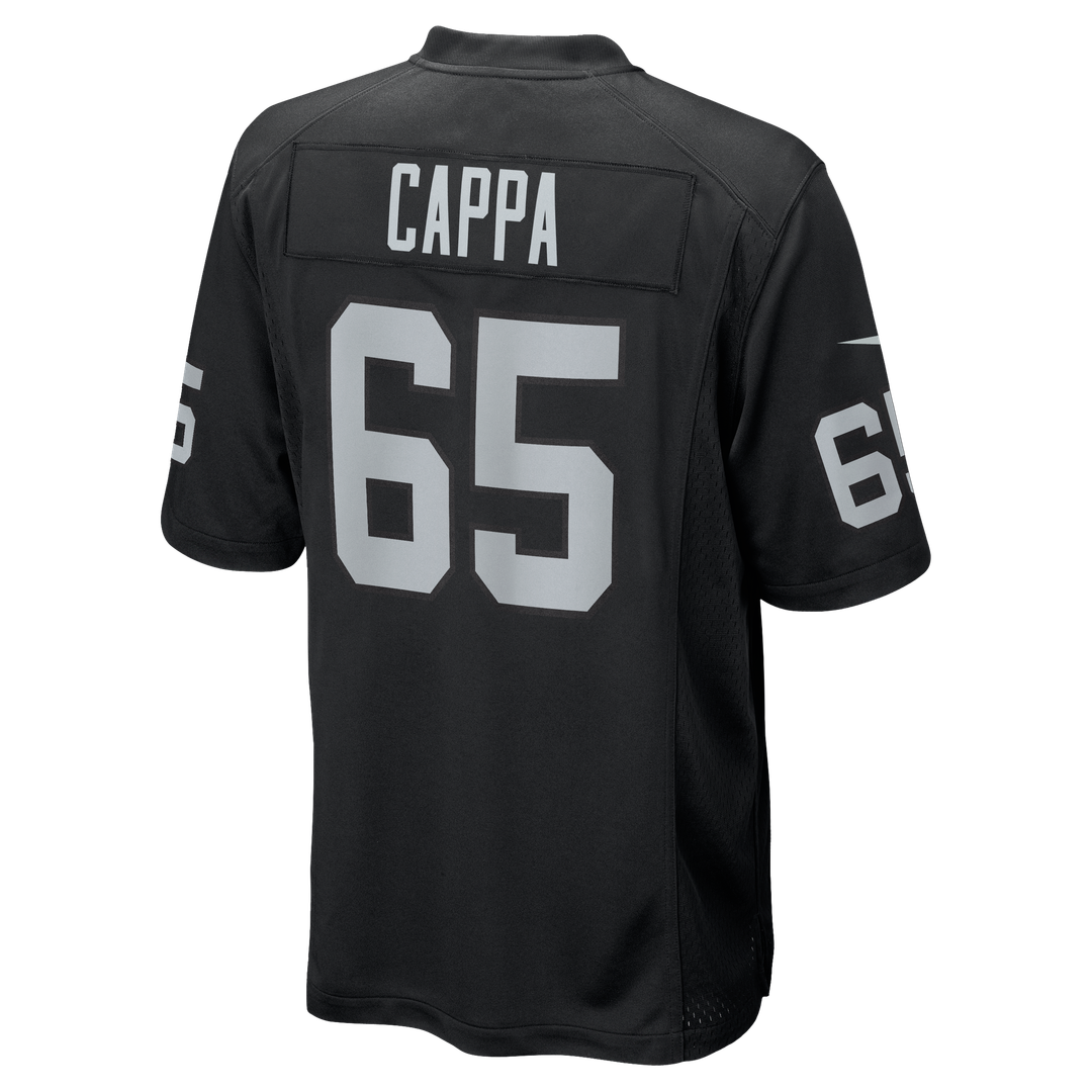 Las Vegas Raiders Alex Cappa Nike Black Team Game Jersey product image 3, provided for visual reference and product detail