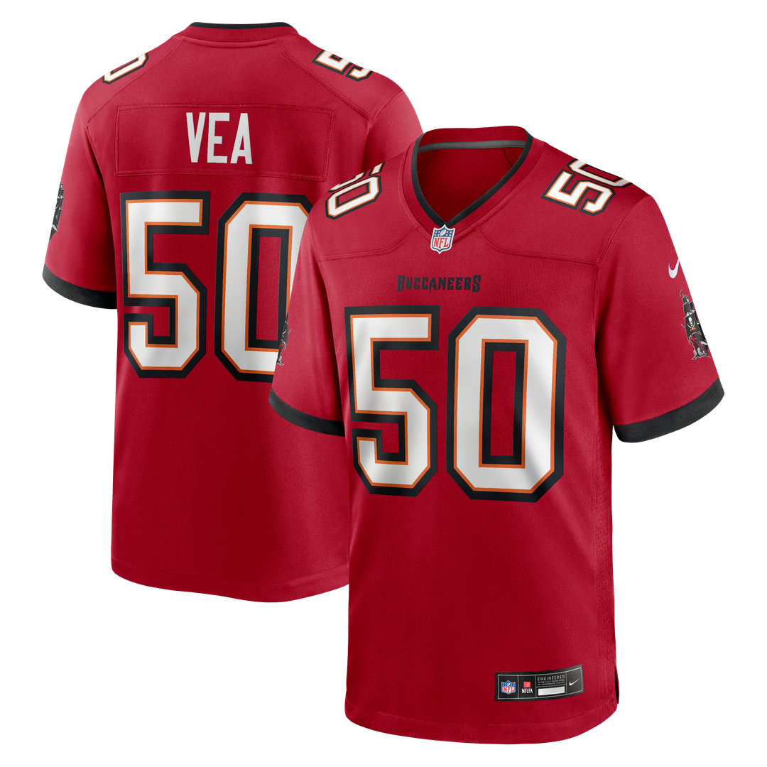 Tampa Bay Buccaneers Vita Vea Nike Red Game Jersey product image 1, provided for visual reference and product detail review