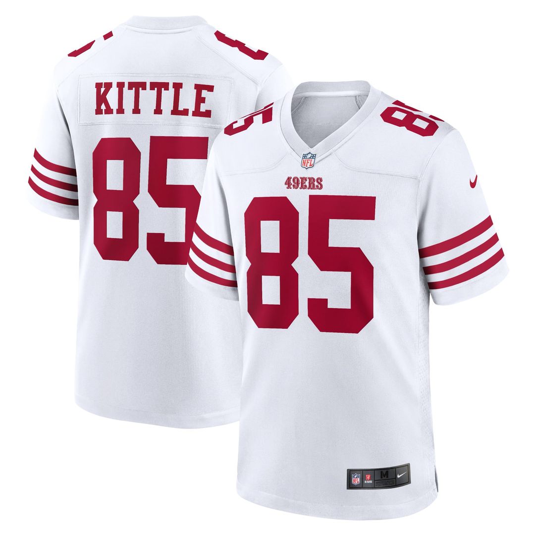San Francisco 49ers George Kittle Nike White Player Game Jersey product image 4, provided for visual reference and product