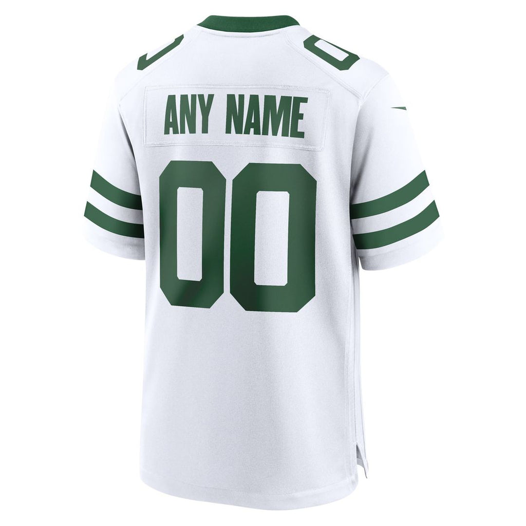 New York Jets Nike Legacy White Custom Game Jersey product image 3, provided for visual reference and product detail review