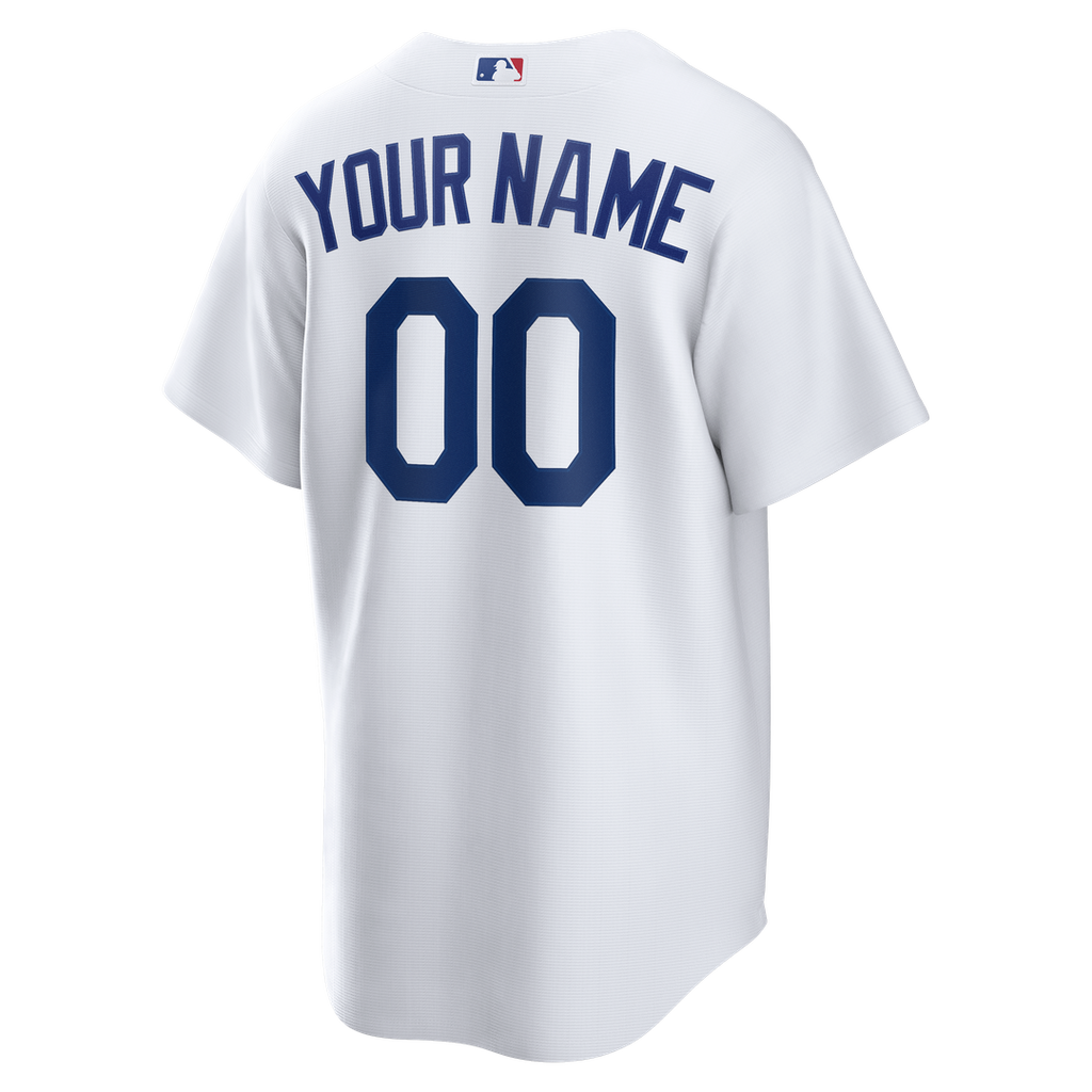 Los Angeles Dodgers Nike White Home Replica Custom Jersey product image 3, provided for visual reference and product detail