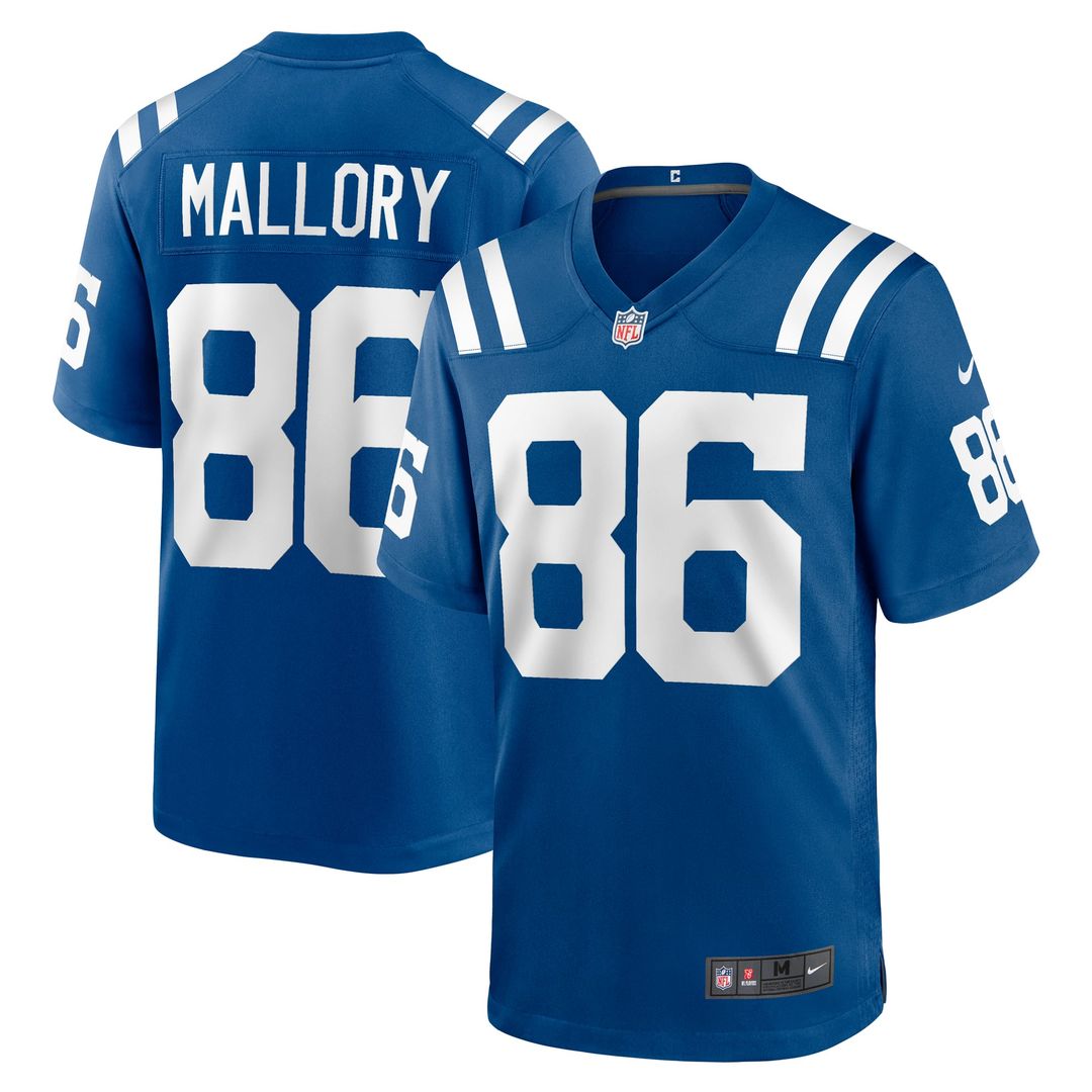 Indianapolis Colts Will Mallory Nike Royal Team Game Jersey product image 1, provided for visual reference and product