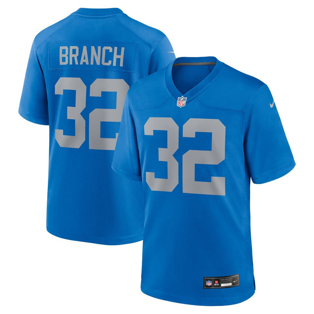 Detroit Lions Brian Branch Nike Blue Alternate Game Jersey product image 1, provided for visual reference and product detail