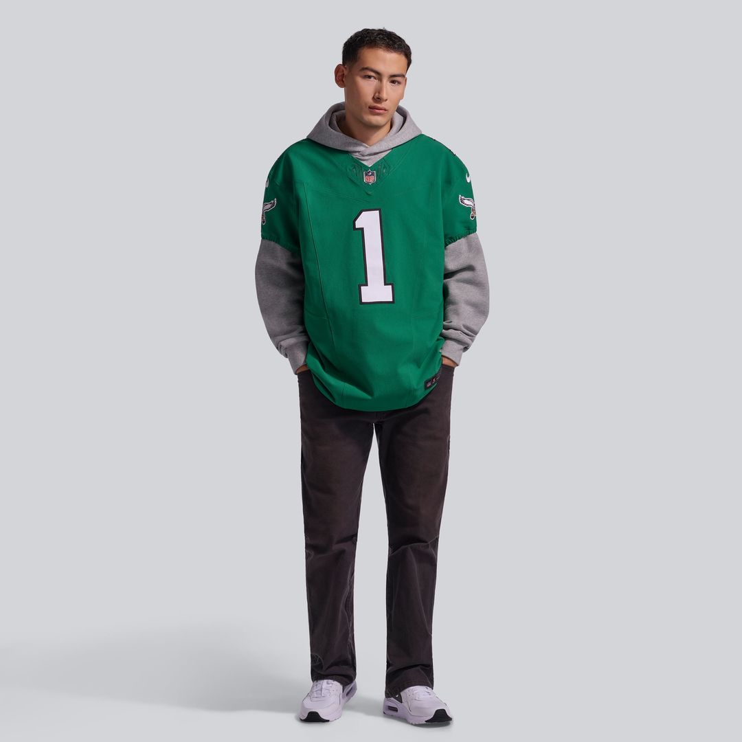 Philadelphia Eagles Jalen Hurts Nike Kelly Green Alternate Vapor F.U.S.E. Elite Jersey product image 4, provided for visual