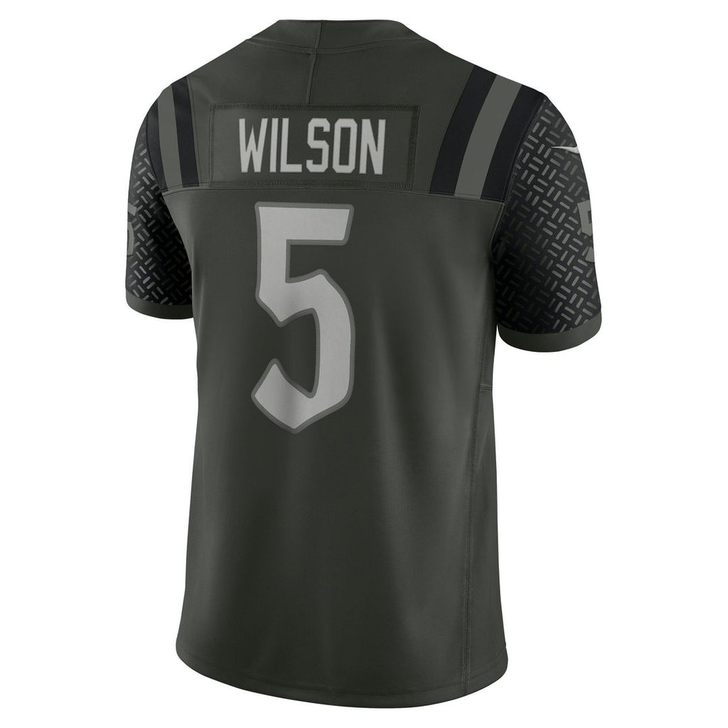 New York Jets Garrett Wilson Nike Green Rivalries Collection Stitched Limited Jersey product image 3, provided for visual