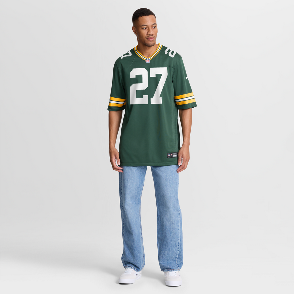 Green Bay Packers Kitan Oladapo Nike Green Game Jersey product image 7, provided for visual reference and product detail