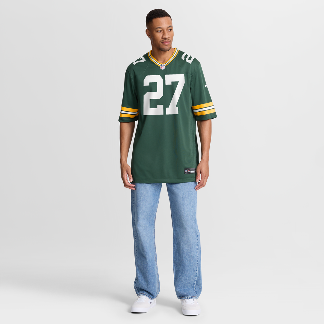 Green Bay Packers Kitan Oladapo Nike Green Game Jersey product image 7, provided for visual reference and product detail