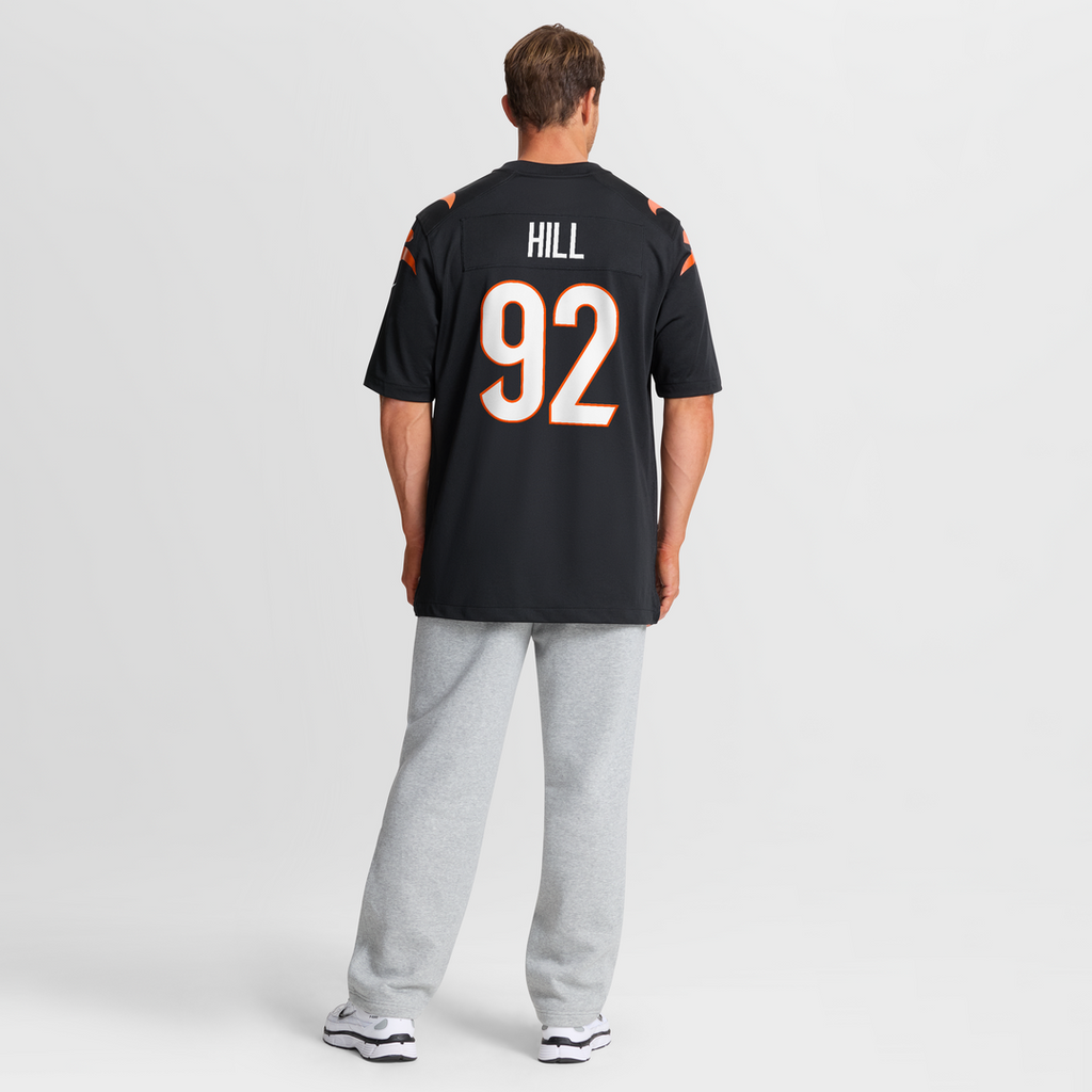Cincinnati Bengals B.J. Hill Nike Black Game Jersey product image 8, provided for visual reference and product detail review