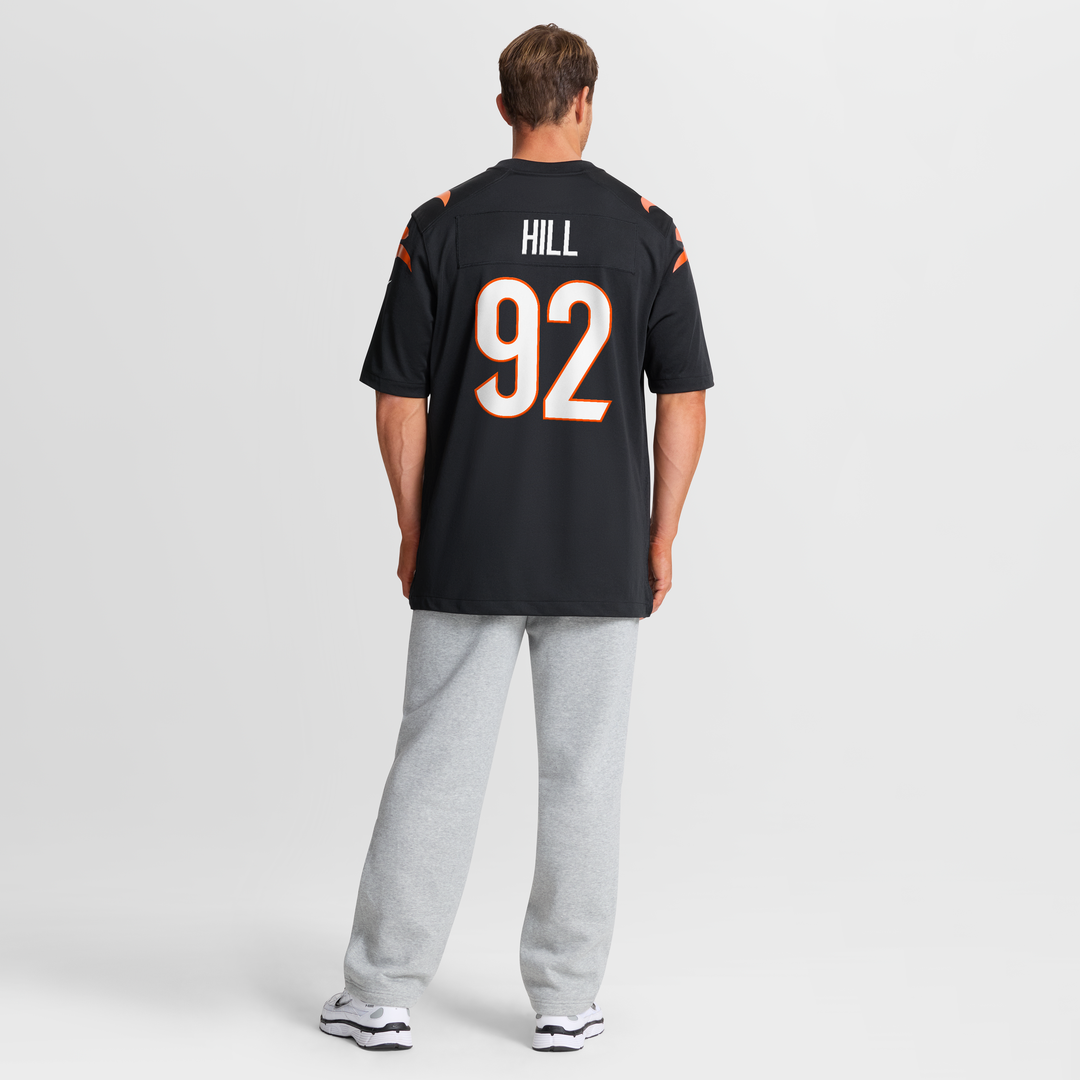 Cincinnati Bengals B.J. Hill Nike Black Game Jersey product image 8, provided for visual reference and product detail review