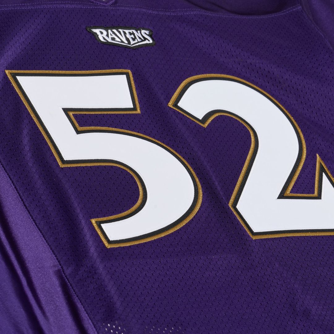 Baltimore Ravens Ray Lewis Mitchell & Ness Purple 1996 Authentic Throwback Jersey product image 7, provided for visual