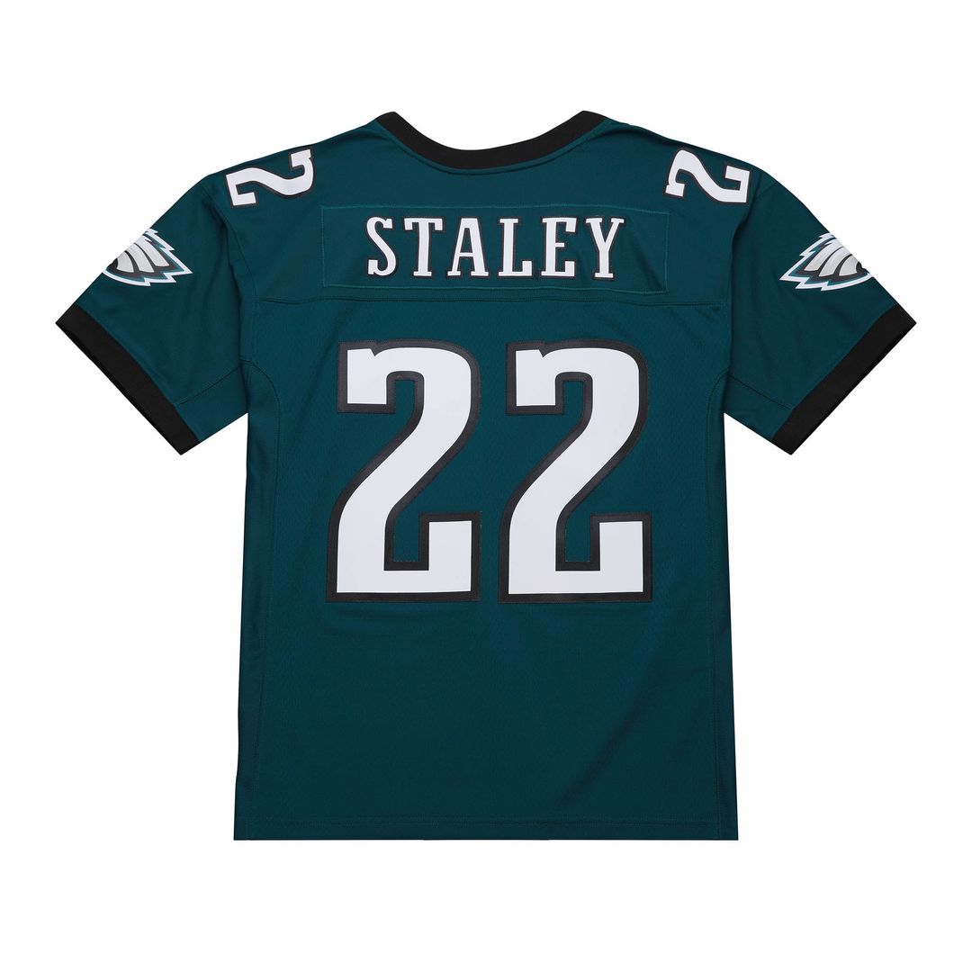 Philadelphia Eagles Duce Staley Mitchell & Ness Midnight Green 2002 Legacy Replica Jersey product image 2, provided for
