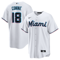 Miami Marlins Griffin Conine Nike White Home Replica Jersey product image 1, provided for visual reference and product