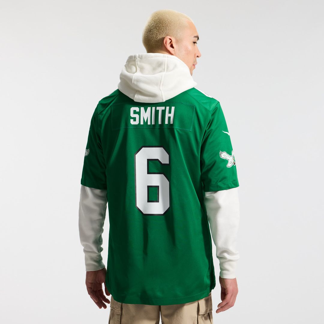 Philadelphia Eagles DeVonta Smith Nike Kelly Green Alternate Game Player Jersey product image 3, provided for visual
