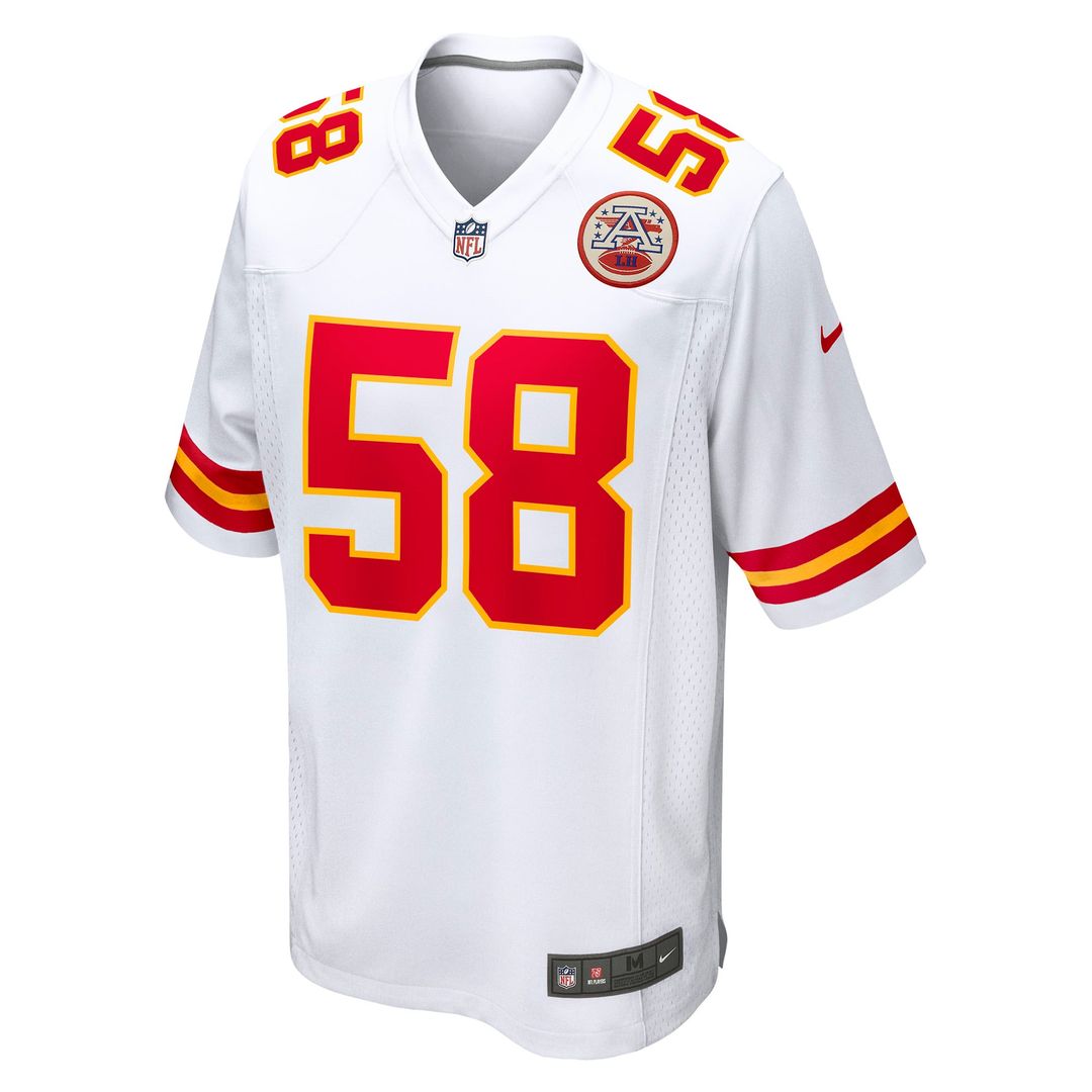 Kansas City Chiefs Derrick Thomas Nike White Retired Player Game Jersey product image 5, provided for visual reference and