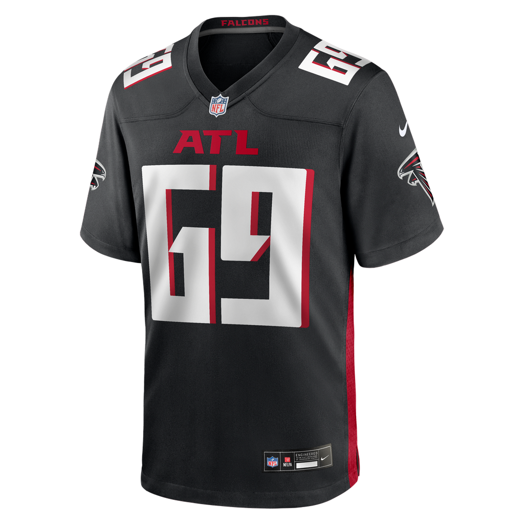 Atlanta Falcons Jack Nelson Nike Black Team Game Jersey product image 2, provided for visual reference and product detail