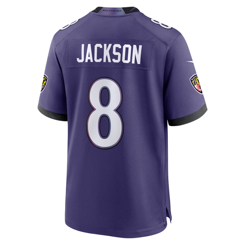 Baltimore Ravens Lamar Jackson Nike Purple Team Game Jersey product image 7, provided for visual reference and product