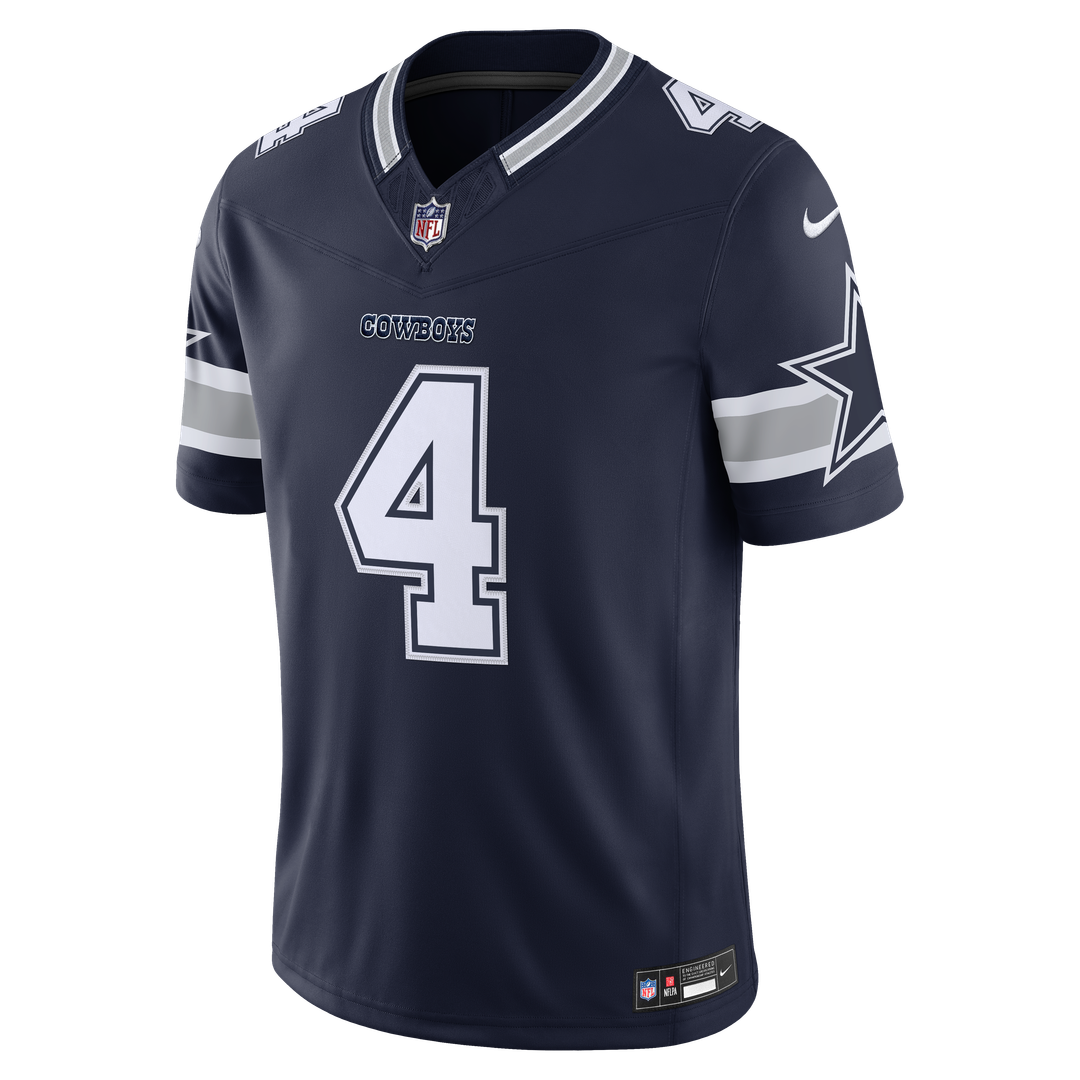 Dallas Cowboys Dak Prescott Nike Navy Team Vapor F.U.S.E. Stitched Limited Jersey product image 2, provided for visual