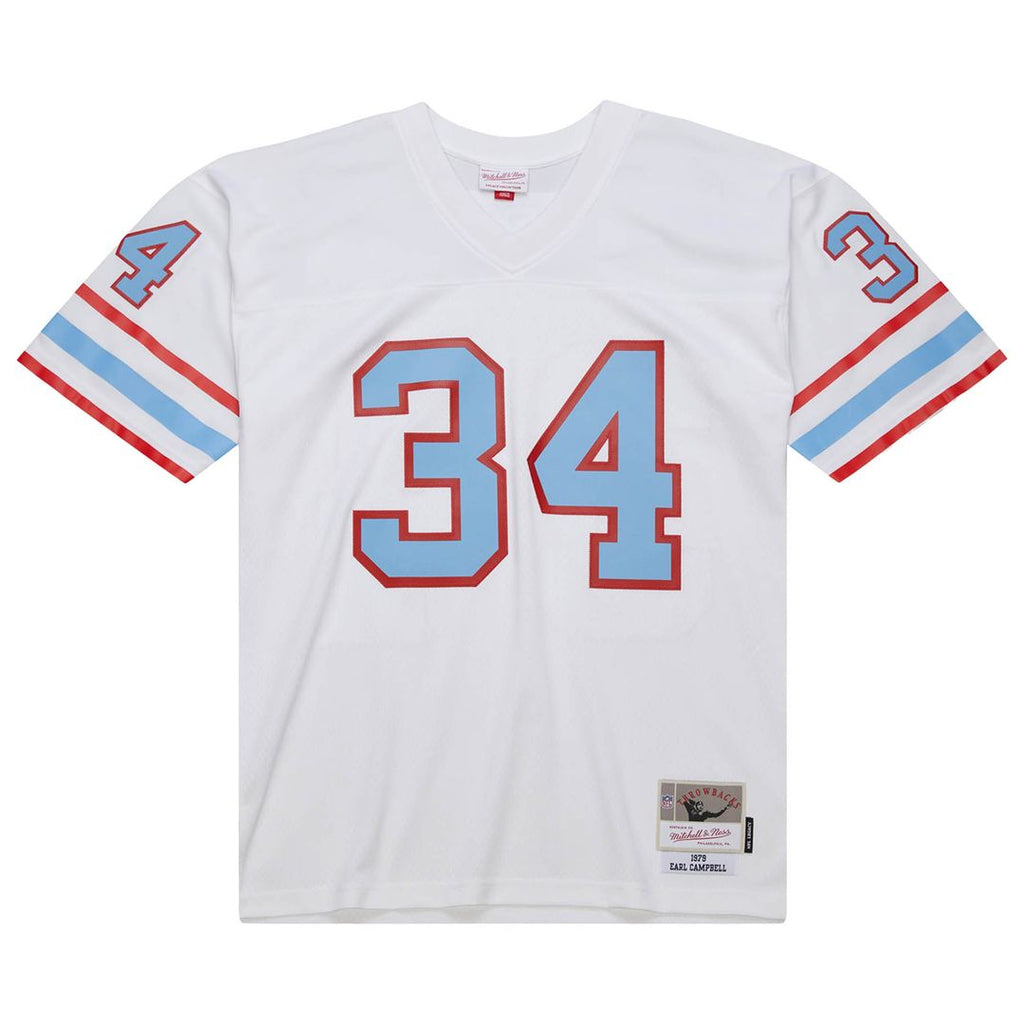 Houston Oilers Earl Campbell Mitchell & Ness White 1979 Legacy Replica Jersey product image 2, provided for visual reference
