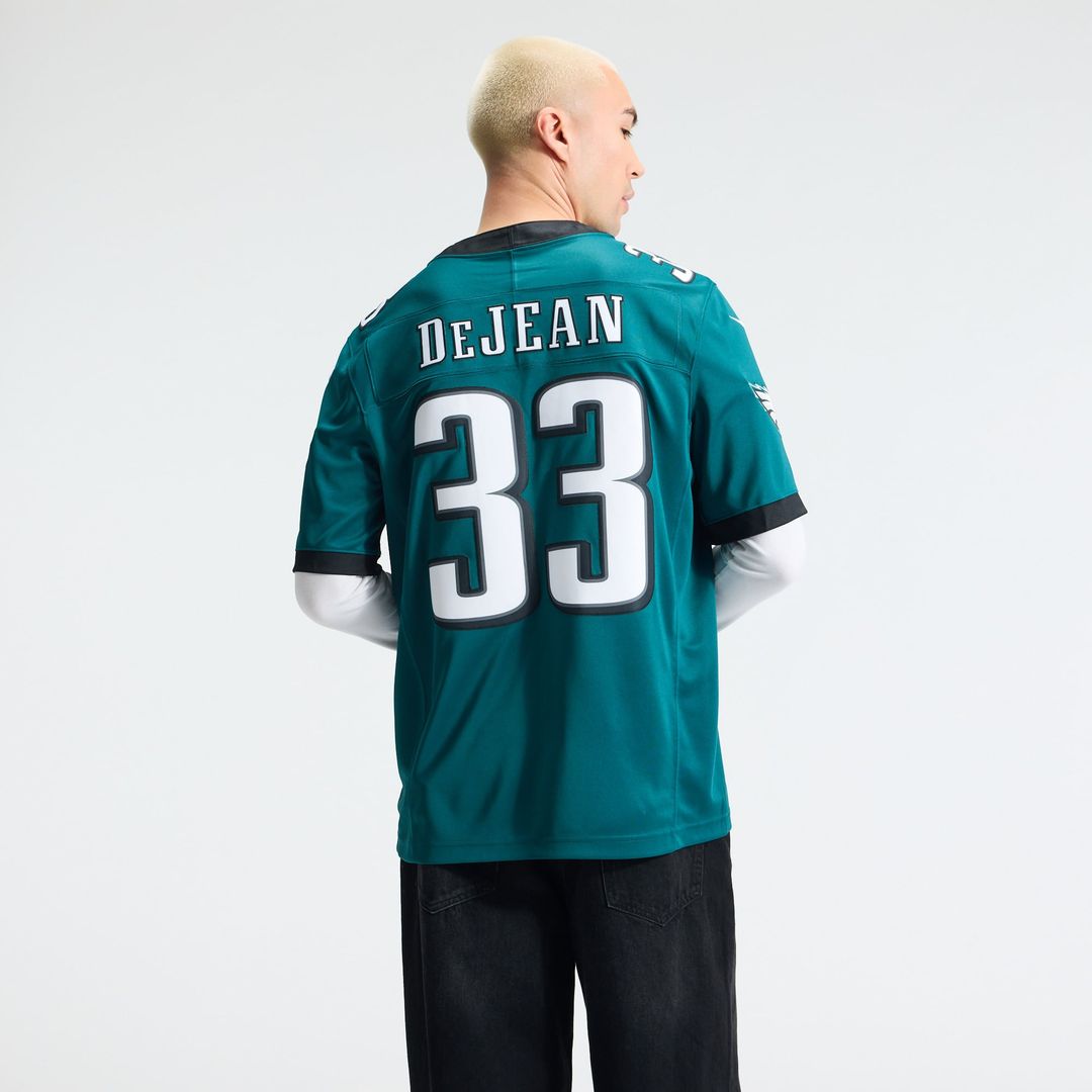 Philadelphia Eagles Cooper DeJean Nike Midnight Green Team Vapor F.U.S.E. Stitched Limited Jersey product image 3, provided