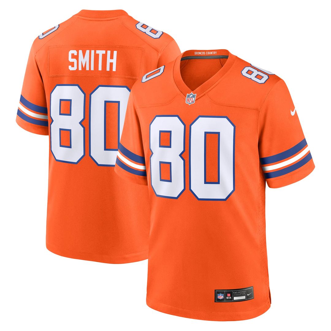 Denver Broncos Rod Smith Nike Orange Retired Player Alternate Game Jersey product image 1, provided for visual reference and