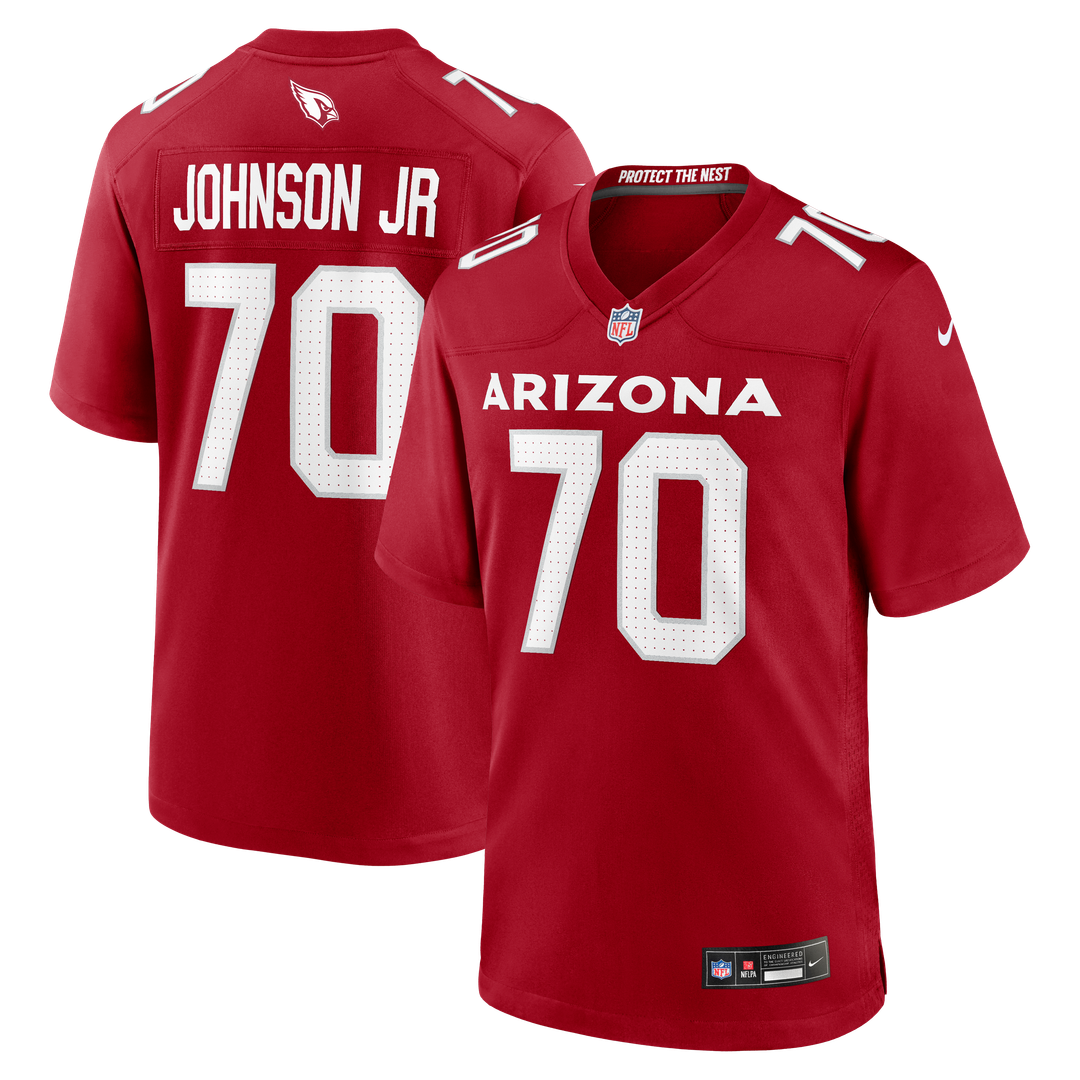 Arizona Cardinals Paris Johnson Jr. Nike Cardinal Game Jersey product image 1, provided for visual reference and product