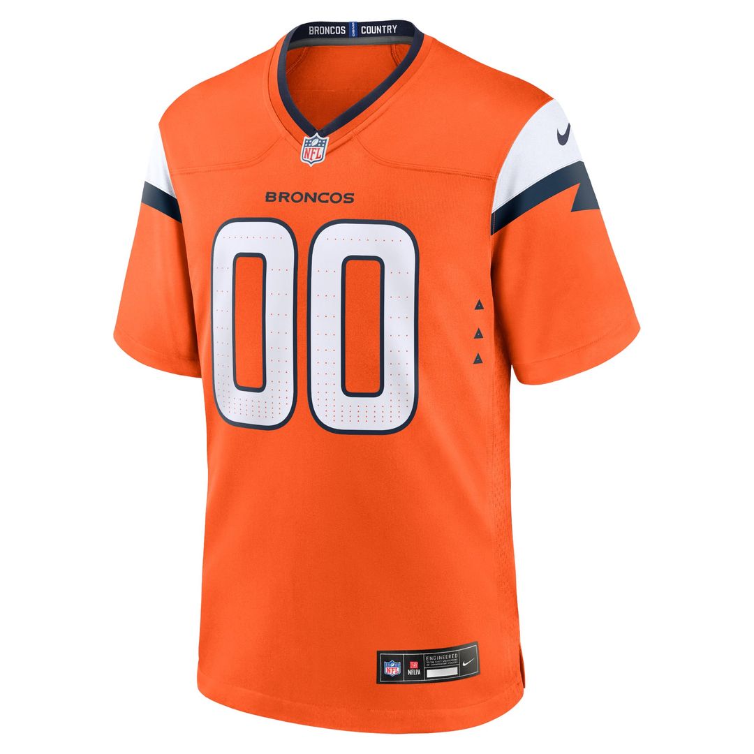 Denver Broncos Nike Orange Team Custom Game Jersey product image 2, provided for visual reference and product detail review