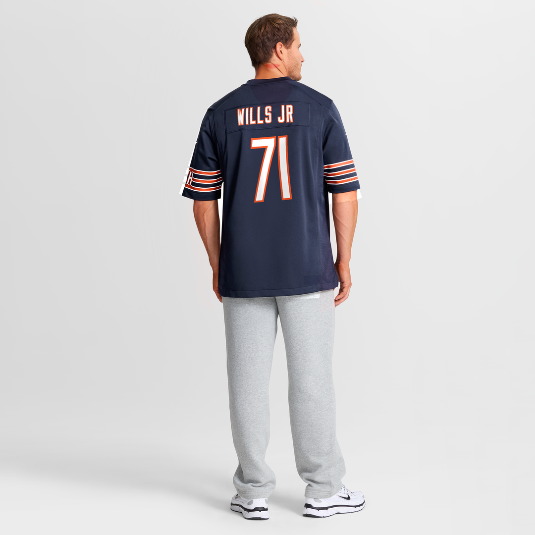 Chicago Bears Jedrick Wills Jr. Nike Navy Team Game Jersey product image 5, provided for visual reference and product detail